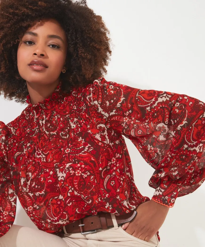 autumn_vibes_paisley_top_0.webp Tops& Tunics & Shirts<Joe Browns Autumn Vibes Paisley Top