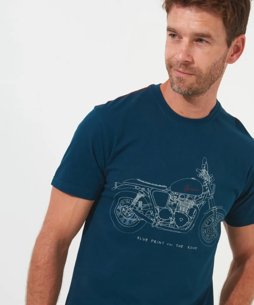 blue_print_of_the_road_te_4.webp T-Shirts & Tops<Joe Browns Blue Print Of The Road Tee