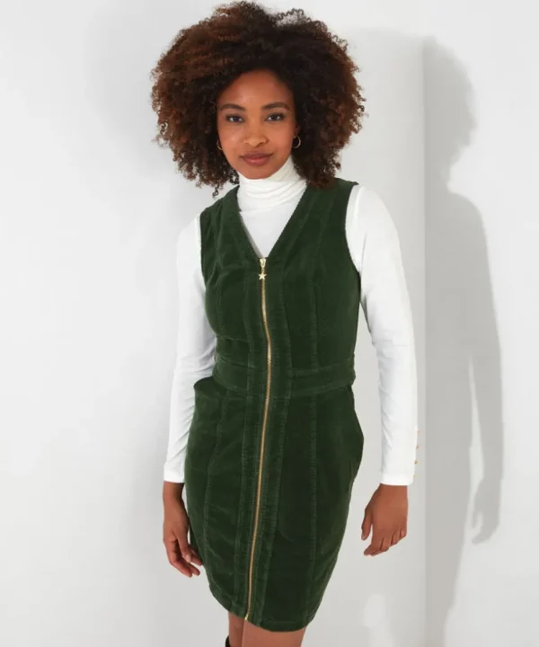 Dresses<Joe Browns Confident Cord Pinafore Dress