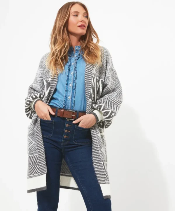 Knitwear & Cardigans<Joe Browns Dazzling Geo Balloon Sleeve Cardigan