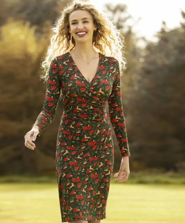 Dresses<Joe Browns Fabulously Festive Wrap Dress