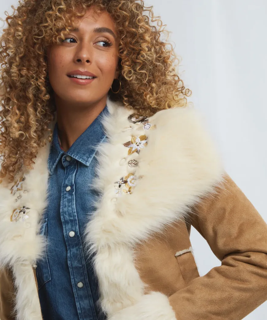 fantastic_faux_fur_coat_4.webp Coats & Jackets<Joe Browns Fantastic Faux Fur Coat