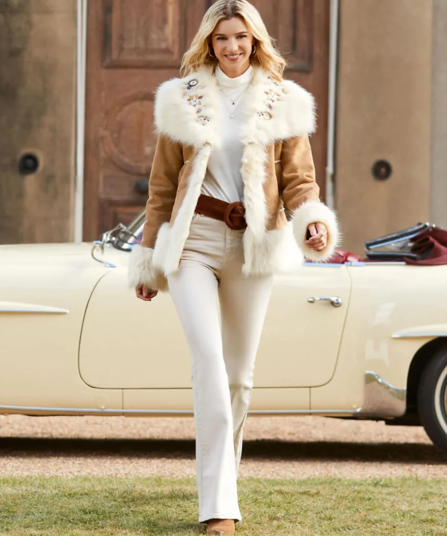 fantastic_faux_fur_coat_5.webp Coats & Jackets<Joe Browns Fantastic Faux Fur Coat