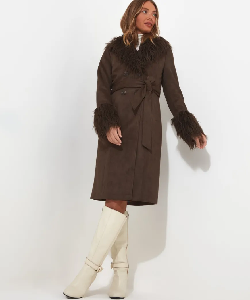 fantastic_fur_trim_coat_5.webp Coats & Jackets<Joe Browns Fantastic Fur Trim Coat