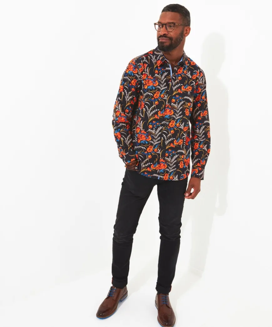 fiery_fun_floral_shirt_2.webp Shirts<Joe Browns Fiery Fun Floral Shirt