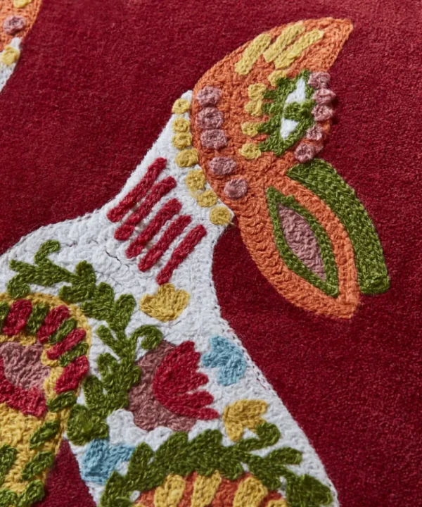 Cosy This Christmas<Joe Browns Folk Fox Crewel Work Cushion