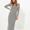 Dresses<Joe Browns Geo Jacquard Ruched Side Jersey Dress