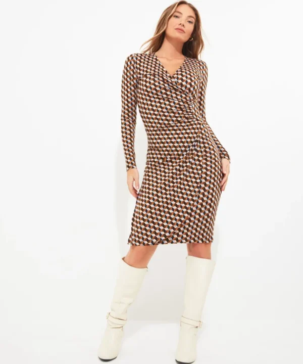 Dresses<Joe Browns Gorgeous Geo Wrap Jersey Dress