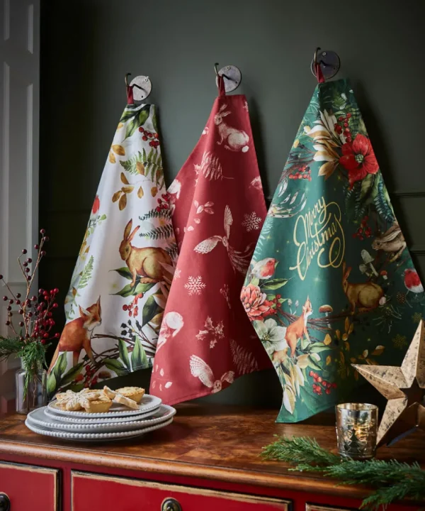 Gifts<Joe Browns Jolly Forest Christmas Teatowels