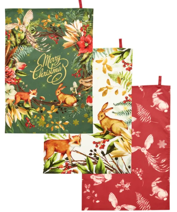 Gifts<Joe Browns Jolly Forest Christmas Teatowels