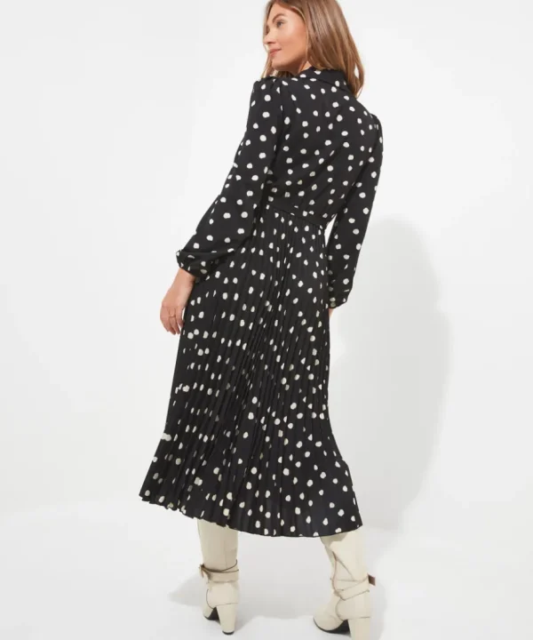 Dresses<Joe Browns Polly Spot Pleat Dress