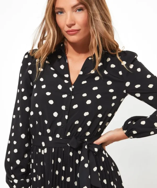 Dresses<Joe Browns Polly Spot Pleat Dress