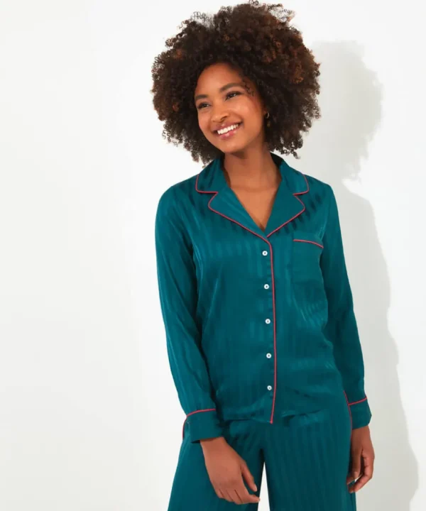 Gifts<Joe Browns Satin Stripe Pyjama Top