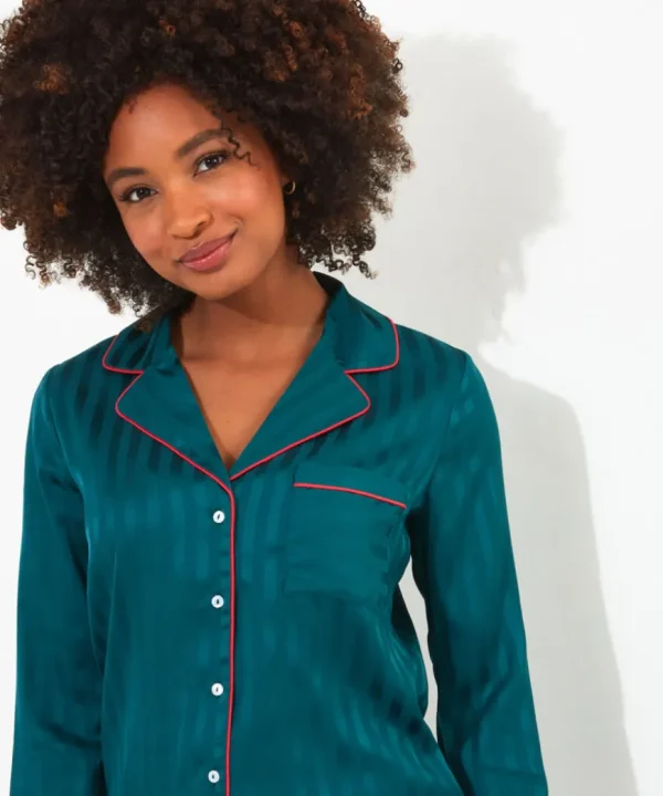 Gifts<Joe Browns Satin Stripe Pyjama Top