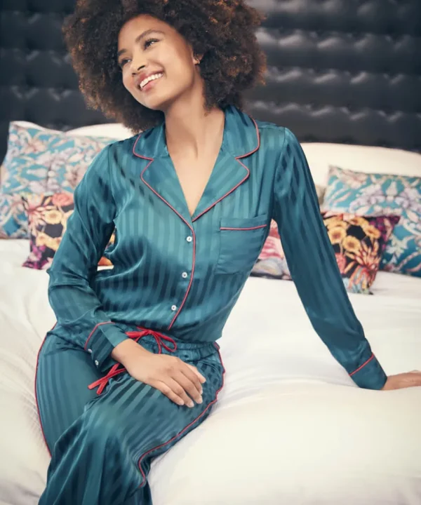 Gifts<Joe Browns Satin Stripe Pyjama Top