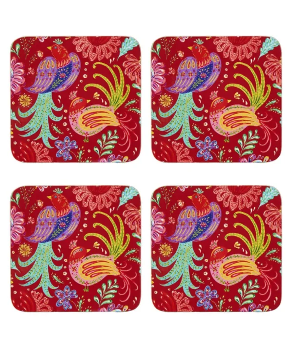 Tableware & Dining<Joe Browns Set Of 4 Folk Floral Coasters