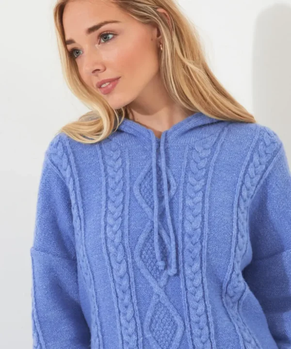Tops& Tunics & Shirts<Joe Browns Sloe Joes Cable Knit Hoody