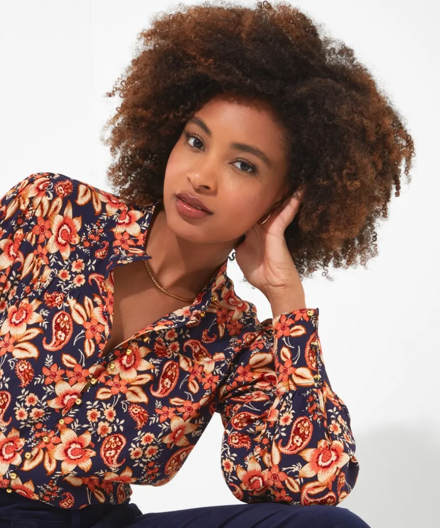 stunning_button_blouse_0.webp Tops& Tunics & Shirts<Joe Browns Stunning Button Blouse