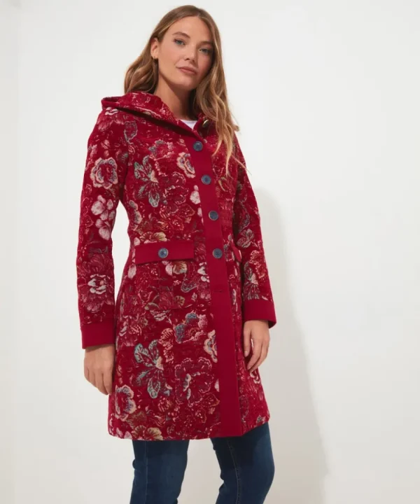Coats & Jackets<Joe Browns Stunning Red Hooded Coat